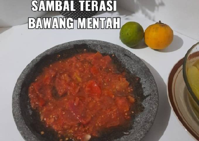 Ternyata ini lho! Bagaimana cara memasak 207. Sambal Terasi Bawang Mentah sajian Lebaran  enak