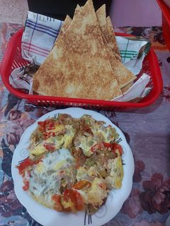 صورة لوصفة جكجوكة البصل بالبيض