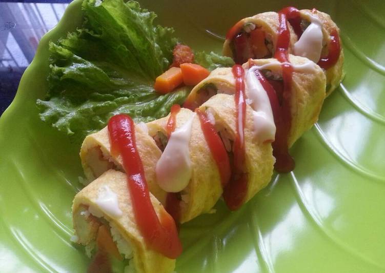 Nasi gulung telur ala sushi