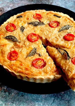 A picture of Chicken Mushroom Quiche.