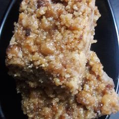 A picture of Milk cake from leftover ghee.