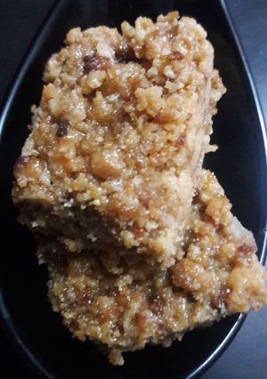 A picture of Milk cake from leftover ghee.