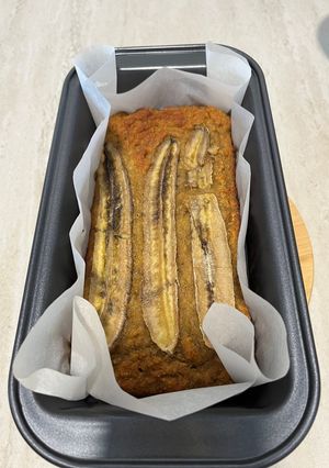 Hình của món Bánh chuối hạnh nhân nướng.