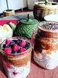 Pudín de Chía frutos rojos y plátano cacao!!!