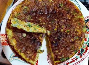 Una foto de Tortilla de zanahorias con apio