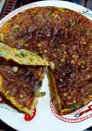 Una foto de Tortilla de zanahorias con apio