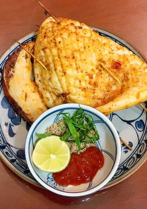 Hình của món Mực nướng sa tế (nồi chiên không dầu).