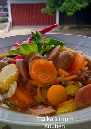 Foto resep Tumis jagung muda sosis baso