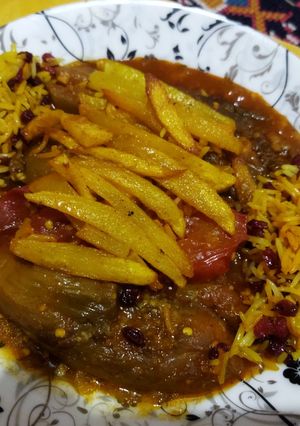 عکسی از دستور خورش قیمه بادمجان