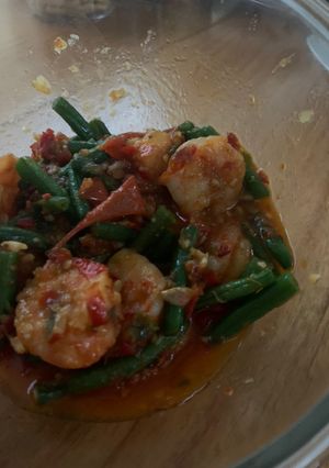 Foto resep Udang Buncis Balado Simple