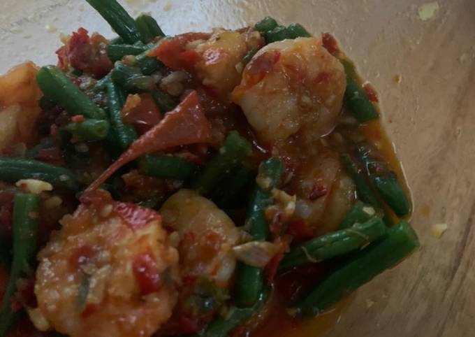 Udang Buncis Balado Simple