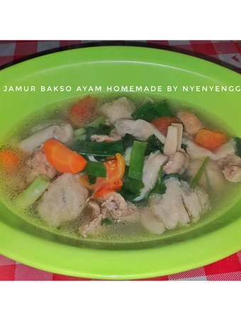 Cara Gampang Menyiapkan Resep 🥘 Sup Jamur Bakso Ayam 🥘 yang Uenak Anti Ribet, Sempurna