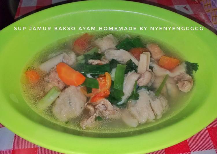 🥘 Sup Jamur Bakso Ayam 🥘