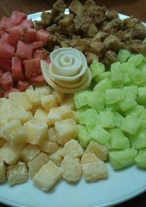 Hình của món Mứt dừa viên đón tết.