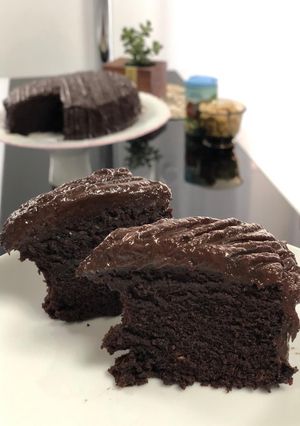 Une photo de Gâteau délicieux sans œufs, sans beurre, sans lait et sans cuisson au four