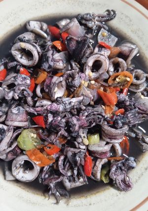 Foto resep Cumi hitam kuah pedas
