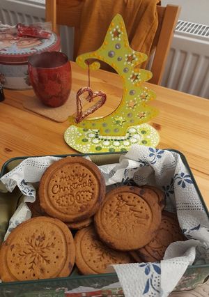 Karácsonyi csokis-gyömbéres keksz recept fotója