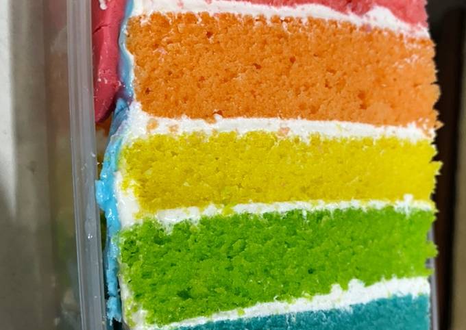 Rainbow cake kukus