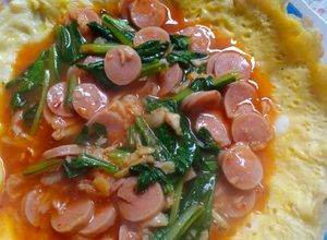 Foto resep 62. Fuyunghai sozis sawi dan batangnya