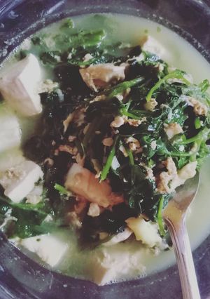 Foto resep Cah selada air (arnong) tahu telur