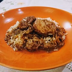 A picture of Braised Pork Cheeks.