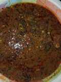 Miyar shuwaka da alayyahu (bitter leaf and spinach)