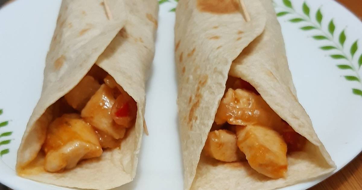 Burritos de pollo 204 recetas caseras Cookpad