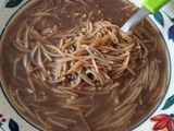 Fideos con frijol