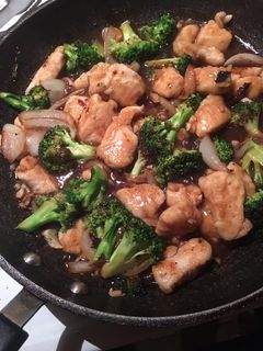 A picture of Chicken and Broccoli.