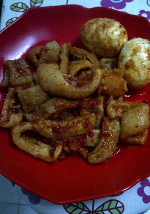 Foto resep Balado Kerupuk Kulit dan Telur