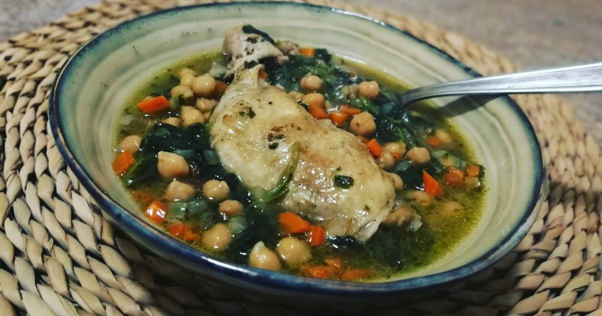 Guiso de garbanzos con pollo 1.199 recetas caseras Cookpad