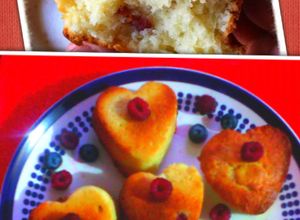 Una foto de Muffins de limón y cranberries