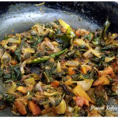 Lal Math (Amaranth Leaves) Sabzi A picture of Lal Math (Amaranth Leaves) Sabzi.