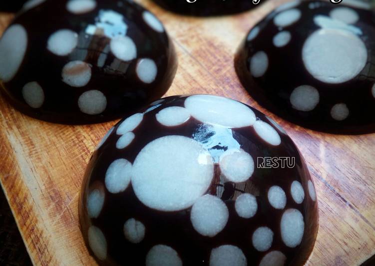 Bumbu Mini Dome Polkadot Agar Jelly Pudding (puding polkadot) | Cara Bikin Mini Dome Polkadot Agar Jelly Pudding (puding polkadot) Yang Paling Enak