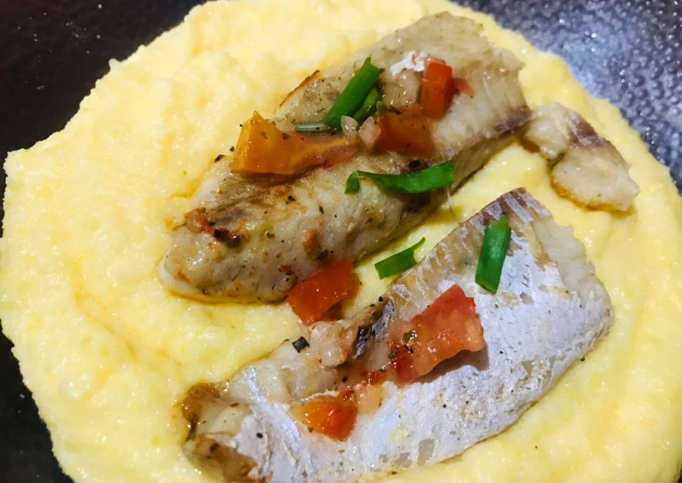 Filet al horno con polenta