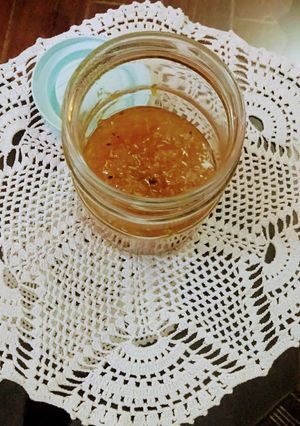 A picture of Instant mango chunda (sweet mango pickle).