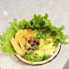 A picture of Huzarensla Salad - Dutch Salad.