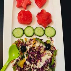 A picture of Rainbow Slaw Salad.