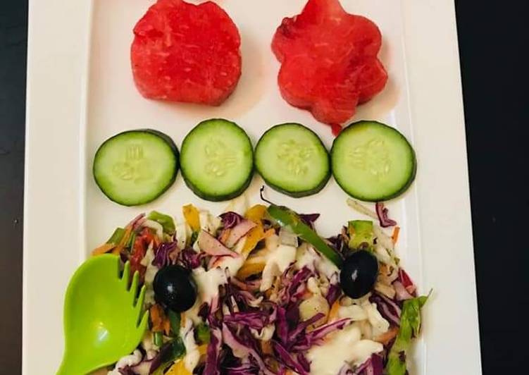 Steps to Prepare Any-night-of-the-week Rainbow Slaw Salad
