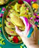 Baked Saffron Gujiya/ Karanji