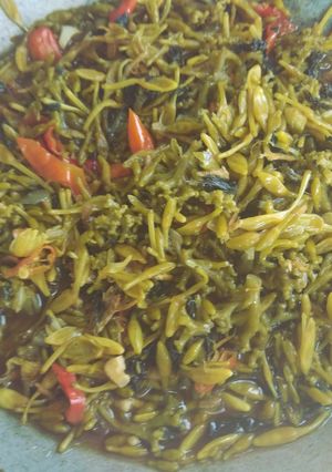 Foto resep Oseng bunga pepaya simple tdk pahit