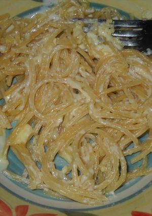 Una foto de Fideos flash a los 3 quesos