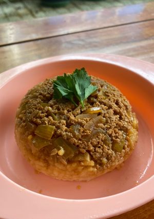Foto resep Nasi tim daging ayam giling mpasi 11 mo