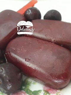 عکسی از دستور بستنی آلبالویی