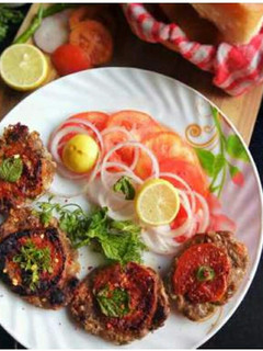 A picture of Chapli Kabab (Peshawari Kabab).
