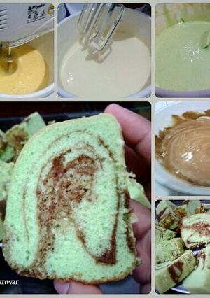 Foto resep Cake pandan marmer
