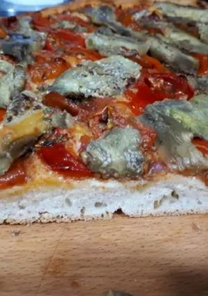 O poză a rețetei Pizza de legume (de post).