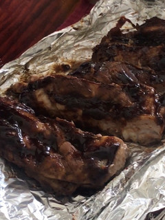 Una foto de Costillas al horno con salsa bbq