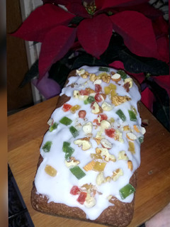 Una foto de Budín navideño