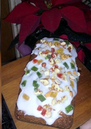 Una foto de Budín navideño